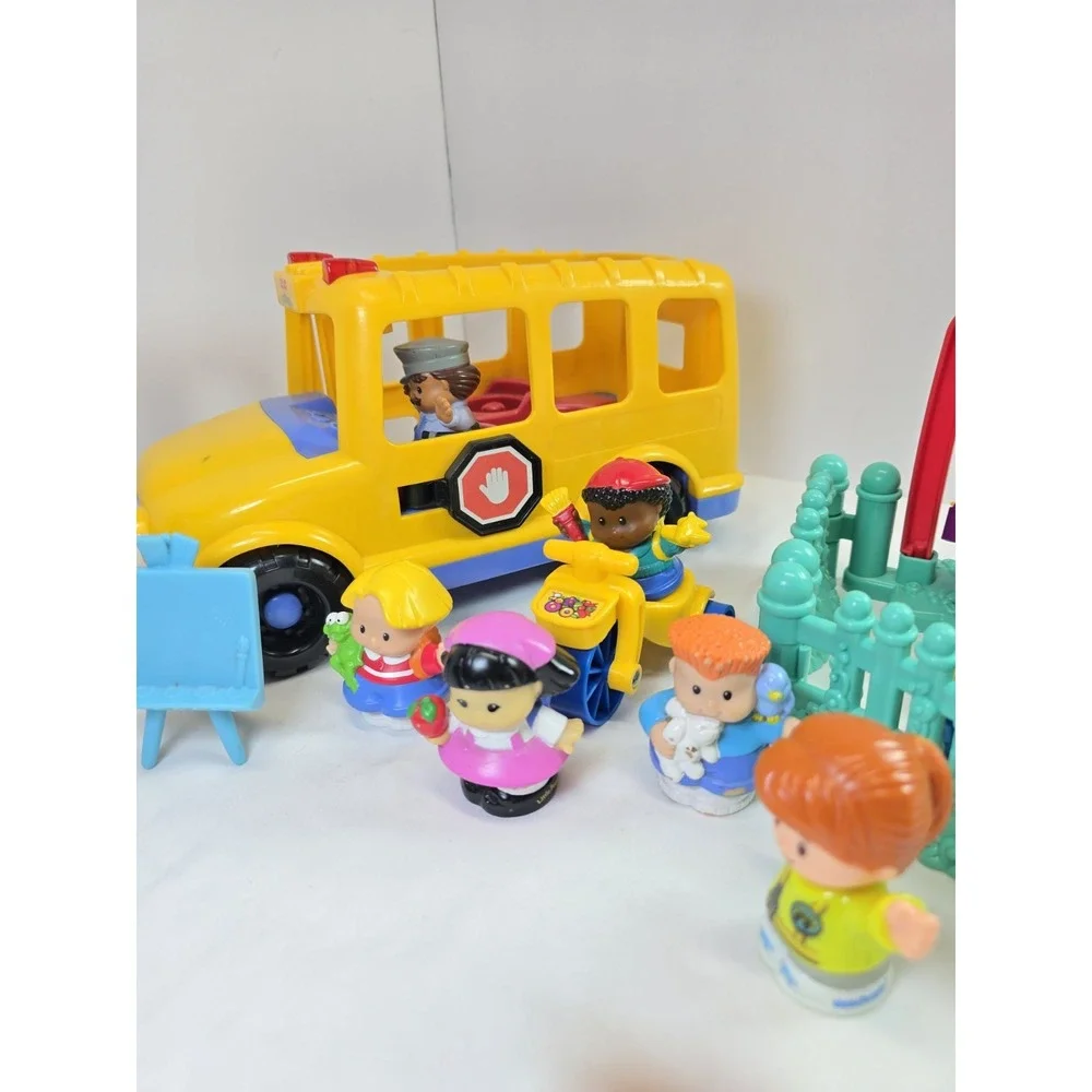 Fisher Price Little People School Bus Playground Figures Tricycles Large Lot